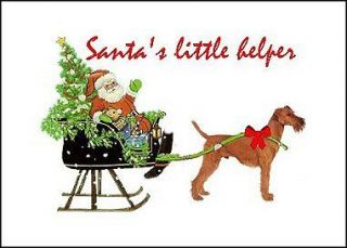 Irish Terrier Christmas cards seals address labels