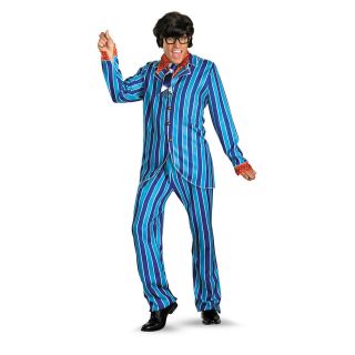 Austin Powers Deluxe Carnaby Blue Striped Costume Suit Adult *New*