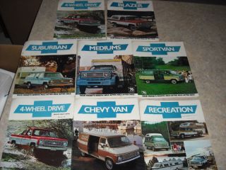 1976 CHEVROLET TRUCK SALES BROCHURES FOR ALL 8 MODELS!!