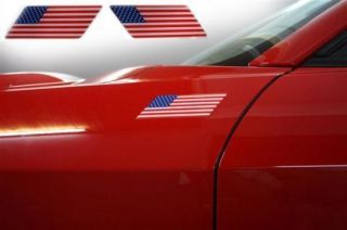 Dodge Challenger specific made fender American flags set Left Right 3D 