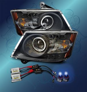08 10 Dodge Grand Caravan CCFL Halo Projector LED BLK Headlights/8000K 