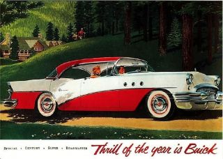 Buick 1950s British Car Ad Illustration • Modern Postcard