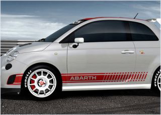 Fiat 500 Abarth racing stripe stickers