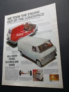 1968 Ford Econoline Van Vintage Original Print Ad