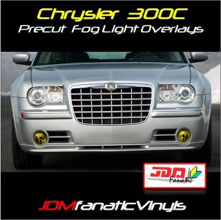 Chrysler 300 300c Precut Yellow Fog light Overlays TINT vinyl film SRT 