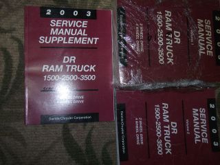 2003 DODGE RAM TRUCK 1500 2500 3500 Service Shop Repair Manual Set 