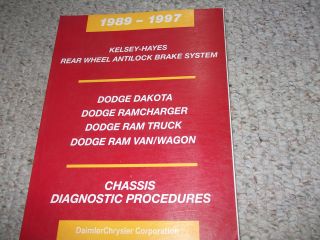 1989 Dodge RAM VAN WAGON CHASSIS DIAGNOSTIC Service Shop Repair Manual