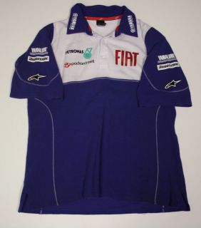 EXTREMELY RARE   OFFICIAL 2009 TEAM FIAT YAMAHA POLO SHIRT **WORN**