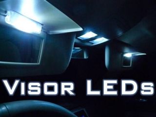 4x White 3 SMD LED Visor Vanity Lights GMC Acadia Canyon Envoy Jimmy 