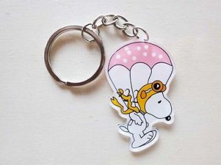   Fashion Peanuts Snoopy Plastic Key Chain Ring Charm Holder Strap 3169