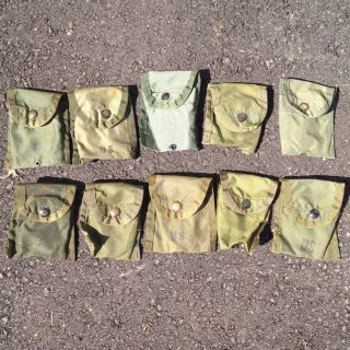   USED US ARMY USMC VIETNAM ERA FIRST AID / COMPASS POUCH LC1 FIELD GEAR
