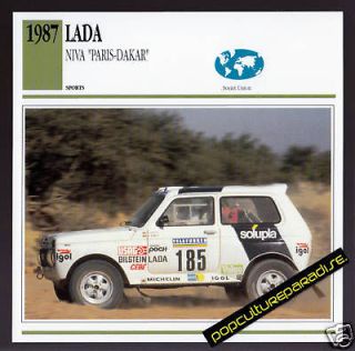1987 LADA NIVA PARIS DAKAR USSR Russia Car PHOTO CARD