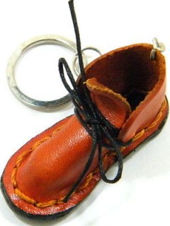 Leather Boot Key Chain Ring Purse Charm cca1 Orange