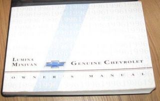 1996 96 Chevrolet Lumina Mini Van Owners Operators Manual