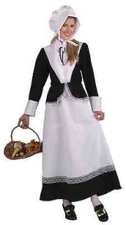lady pilgrim adult costume thanksgiving dress white bonnet apron 