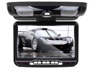 D3110 Car 9Flip Down LCD BlackOverhead Roof Mounted Monitor DVD 