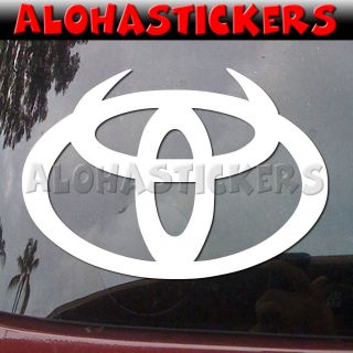 TOYOTA DEVIL HORNS Bad Funny Car Truck Van Vinyl Decal Window Sticker 