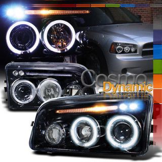    10 DODGE CHARGER HALO PROJECTOR LED HEADLIGHTS (Fits: Dodge Charger