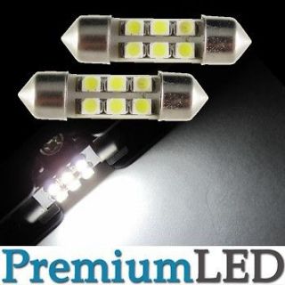 2x Pure White 36mm 6 SMD LED Door Light Bulbs 6411 6413 6418 6423 6461 