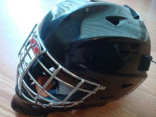   Profile 1200 Junior Ice Hockey Goalie Mask Goal Helmet Black Used