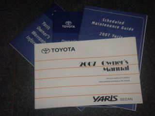 toyota yaris owners manuals