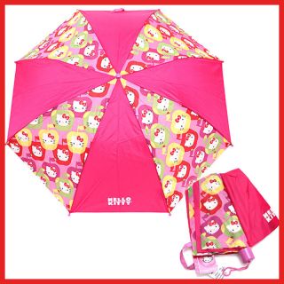 Sarino Hello Kitty Retractable Umbrella  Adult Size  Kitty Apple