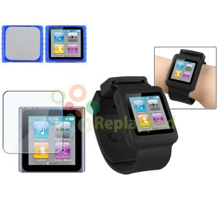   Watch Band Wrist Strap Silicone Case For Apple iPod Nano 6 6th Gen