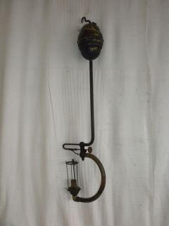 Automatic gas lamp Co. Omaha,Ne.1859 antique hanging oil light fixture 