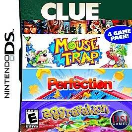 Nintendo DS Game Clue / Mouse Trap / Perfection / Aggravation *New*