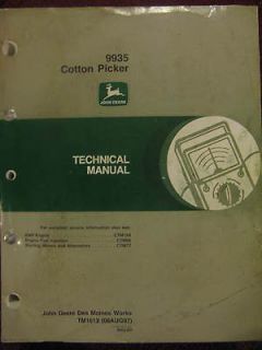   9920 9930 Cotton Picker Technical Repair Operation & Test Manual 92