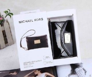 Michael Kors Real wallet Clutch Wristlet case for Phone4 3G 4S black