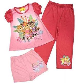 Girl Alvin And The Chipmunks The Chipette Pajama Shirt Pants Short Set 