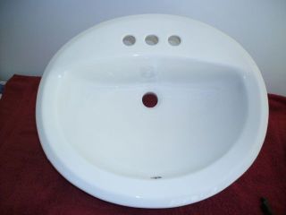 Vtg American Standard Wall Mount White Porcelain Bathroom Sink Retro 