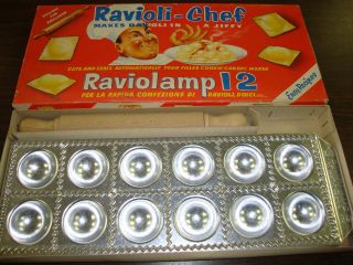 Ravioli Maker   Includes Tray & Rolling Pin   13 Long   Made In Italy 