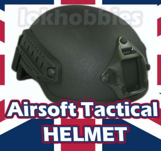Tactical Airsoft helmet GRN MICH2001 NVG mount RAIL