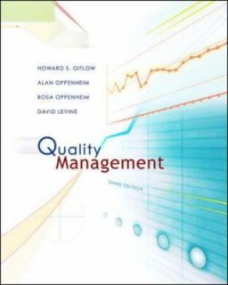 Quality Management by Alan Oppenheim, Howard S. Gitlow, Rosa Oppenheim 