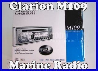 CLARION M109 MARINE BOAT RADIO CD/MP3 AUX ~ WATERTIGHT NEW