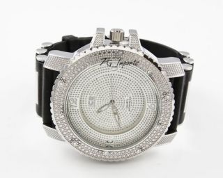   ICE KING ICE TECHNO WHITE DIAMOND CUT HIP HOP ICED OUT ICY WATCH