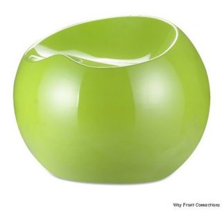   Green Retro Egg Chair Vintage Inspired Orb Accent Living Room Chair