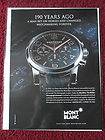 2012 Print Ad Mont Blanc Watch Watches ~ 190 Years Ago