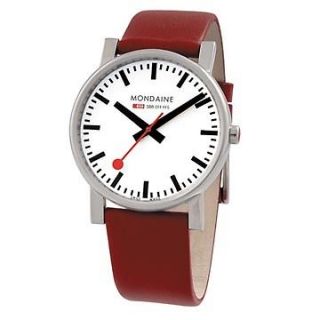 Mondaine Swiss Railway Classic Watch RED
