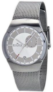 Skagen Black Label GMT Dual Time Swiss Mens Watch 983XLSSC