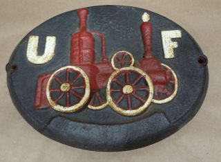 Vintage UF Fire United Firemen’s Insurance Company Cast Iron Wall 