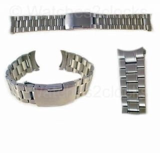   Style) 18mm Curved End, Solid Link Stainless Steel Watch Bracelet