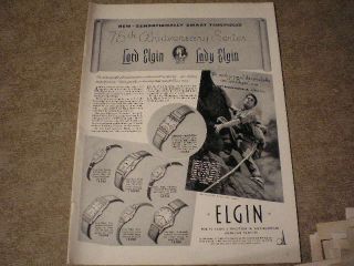 1939 Elgin Watches Watch Large Ad Robert Edison Fulton Jr.