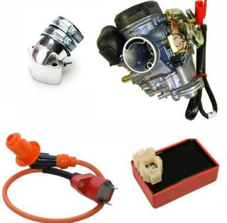 150cc GY6 30mm Scooter Performance Carburetor Intake AC CDI and Coil