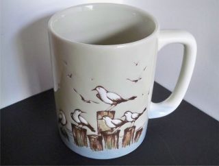 Vintage Otagiri Japan Seagull Bird Nature Coffee Mug   Handcrafted 