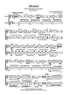 Violin and Guitar classical sheet music / gitarre, guitarra