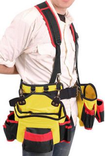   LIGHT CONTRACTOR CARPENTER NAIL AND TOOL BELT BAG SUSPENDER POUCH SET