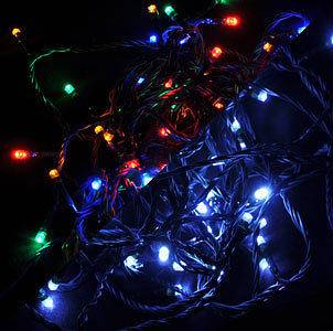 64 LED Battery Operated Holiday String Lights With Timer and 8 